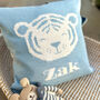 Personalised Knitted Tiger Cushion, thumbnail 3 of 5