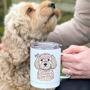 Personalised Pet Portrait Insulated Travel Mug, 11 of 11