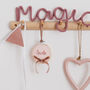 Pink Girls Name Sign Personalised New Baby Gift, thumbnail 3 of 5
