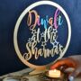 Personalised 'Diwali At The' Family Tealight Sign, thumbnail 3 of 3