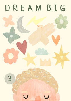Boy Personalised Dream Big Print, 5 of 8