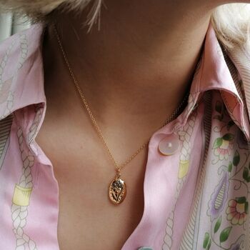 Flaming Heart Locket Necklace, 2 of 11