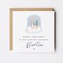 Flopsy Bunny Snowglobe Granddaughter Christmas Card *Fully Personalised, thumbnail 2 of 2