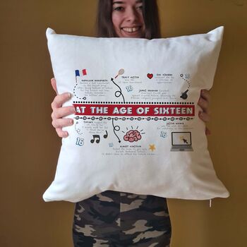Personalised 16th Birthday Cushion Gift, 3 of 12