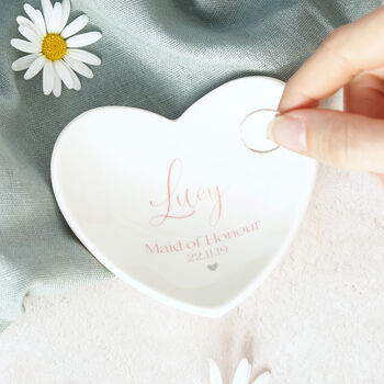 Personalised Maid Of Honour Gift Ring Dish, 2 of 4