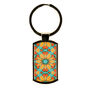 Moroccan Flower Blue Orange Key Ring, thumbnail 2 of 10