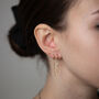 Double Chained Earrings, Silver 925 Earrings Set, thumbnail 2 of 7