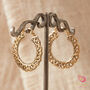 Skinny Gold And Silver Filigree Ethnic Boho Hoop Earrings, thumbnail 8 of 11