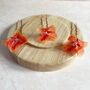 Red And Orange Flower Hair Pins, thumbnail 7 of 8
