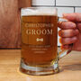 Personalised Groom Pint Stern Tankard, thumbnail 4 of 4