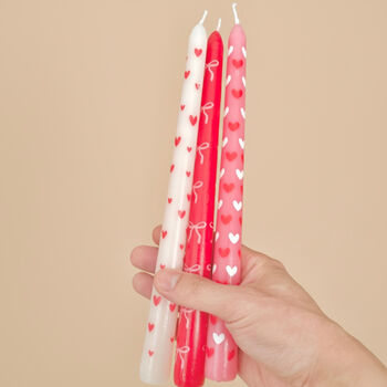 White And Pink Love Heart Valentine's Day Gift Candles, 5 of 10