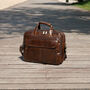 Vintage Look Genuine Leather Briefcase, thumbnail 2 of 8