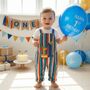 Personalised First Birthday Outfit Baby Dungarees, thumbnail 1 of 7