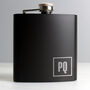 Personalised Initials Black Stainless Steel Hip Flask, thumbnail 4 of 5