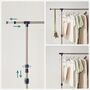 Clothes Rack Garment Clothes Rail With Extendable Bar, thumbnail 4 of 10