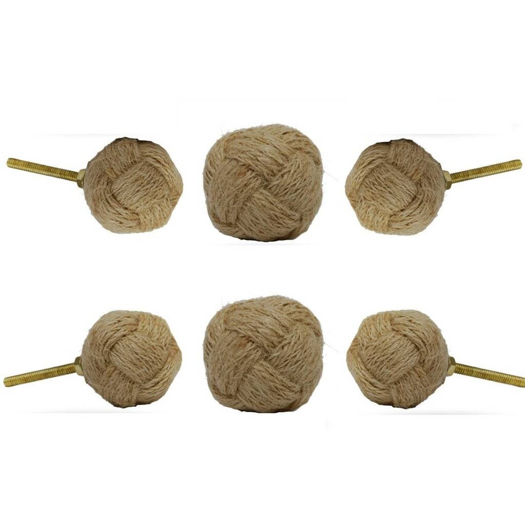 Jute Rope Decorative Knot Set Of Six By TrincaFerro