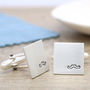 Personalised Moustache Cufflinks And Tie Clip Set, thumbnail 9 of 11