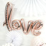 Rose Gold Script Love Balloon Party Decoration, thumbnail 3 of 4