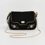 Rose Embroidered Black Clutch, thumbnail 7 of 9