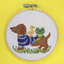 Sausage Dog And Friends Cross Stitch, thumbnail 1 of 9