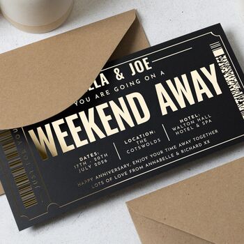 Personalised Weekend Away Gift Voucher For Couple, 4 of 9