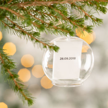 Personalised Keepsake Photo Glass Dome Bauble, 5 of 6