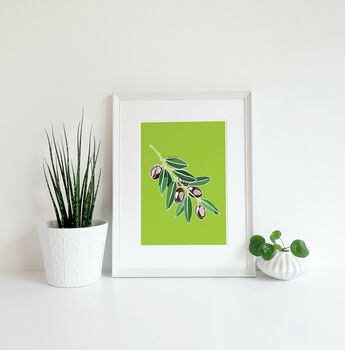 Olives Print On Green, 4 of 4