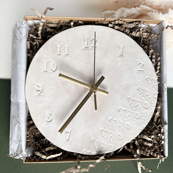 Cream Lace Ceramic Wall Clock, 3 of 5