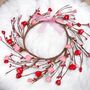 Light Up Twig Wreath Adorned With Hearts, thumbnail 6 of 8