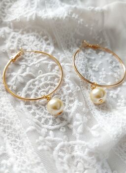 Charm Gold Plated Hoop Earrings Mothers Day Jewellery, 7 of 10