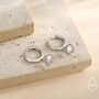 Sterling Silver Dangle Moonstone Huggie Hoop, thumbnail 4 of 11