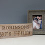 Contemporary Engraved Oak Family Location Sign, thumbnail 3 of 3