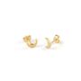 Luna Gold 14k Gold Vermeil Stud Earrings, thumbnail 1 of 5