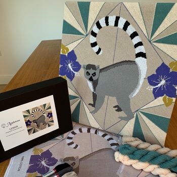 Lemur Tapestry Kit With 100% British Wool, 2 of 6