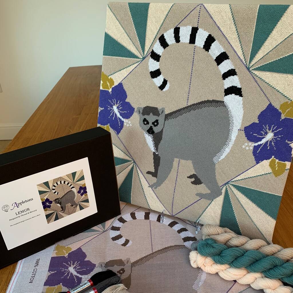 Lemur Tapestry Kit With 100% British Wool, 1 of 4