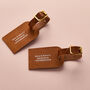 Personalised Couples Leather Luggage Tag Set, thumbnail 3 of 7