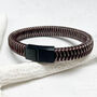 Woven Leather And Stainless Steel Bracelet For Men, thumbnail 2 of 12