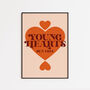 Young Hearts Run Free | Disco Print | Music Poster | Wall Art | A5 A4 A3 | Retro Inspired Music Print | Disco | Bold | Typographic |, thumbnail 2 of 8
