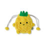 Yellow Pineapple Fluffy Fruit Drawstring Pouch, thumbnail 3 of 3