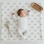 Luxury Neutral Sage Rainbow Organic Bamboo Muslin Swaddle, thumbnail 2 of 2
