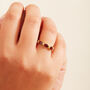 Garnet Gold Plated Silver Cartwheel Stacking Ring, thumbnail 2 of 10
