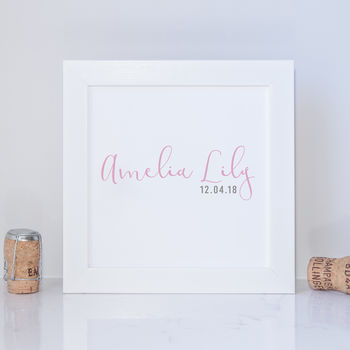 Personalised New Baby Calligraphy Card, 4 of 5