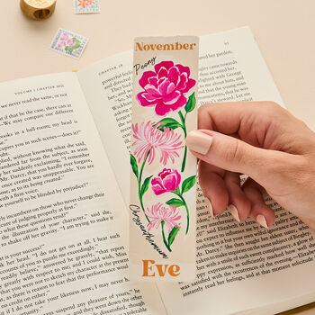 Personalised Birth Flower Bookmark, 3 of 6
