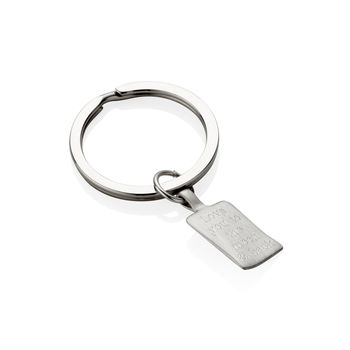 Personalised Silver Initial Keyring, 3 of 7