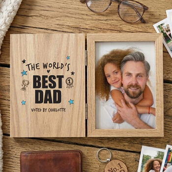 Personalised The World's Best Dad Book Photo Frame, 2 of 8