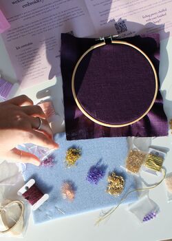 Limited Edition Beaded Embroidery Kit In Purple, 11 of 11