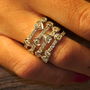 Waterfall Design White Gold Diamond Ring, thumbnail 1 of 4