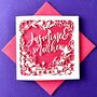 Personalised Flower Heart Wedding Card, thumbnail 2 of 4