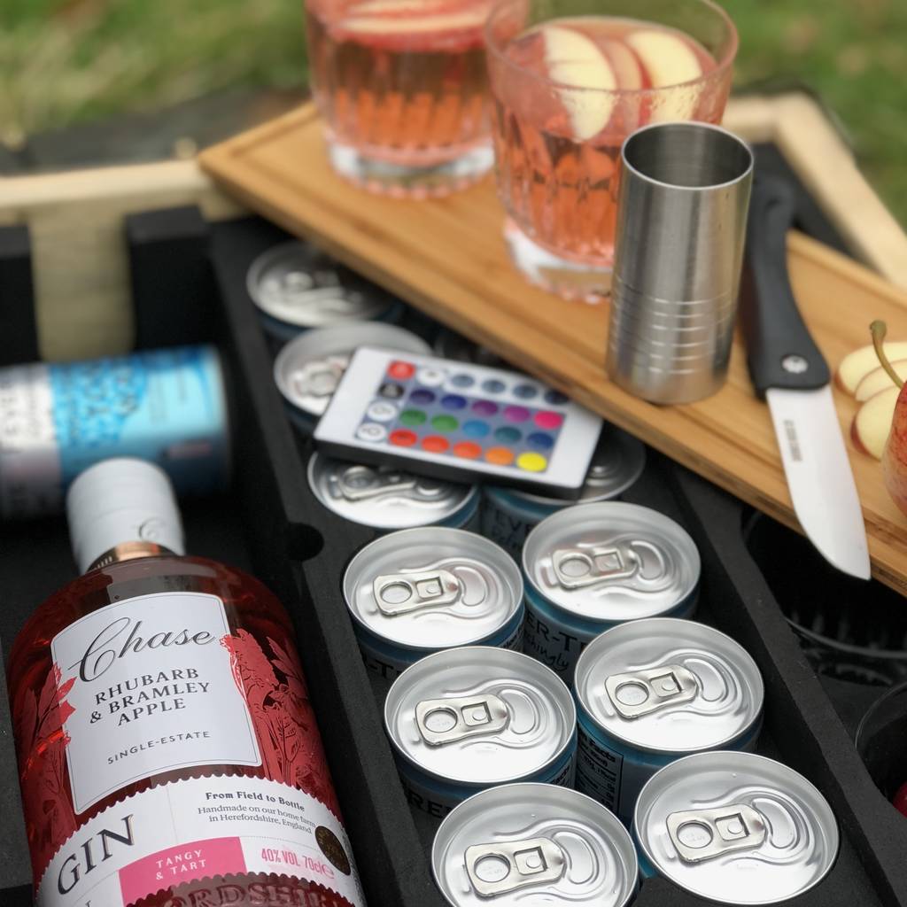 Rhubarb And Apple Gin Drinks Box Portable Mini Bar By Drinks Boxx