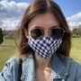 Cotton Gingham Three Layer Face Mask, thumbnail 2 of 7